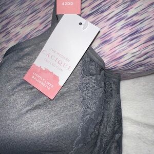 Cacique Charcoal Lace Balconette Bra